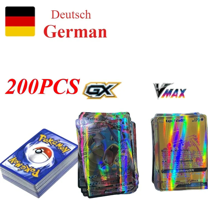 Pokemons French/English/German/Korean/Spanish Cards Pokemons Card GX VMax VMAX  V TT Pikachu Anime Battle Collect Cards Gift