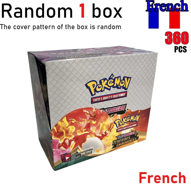 (French Version)360Pcs Pokémon Scarlet & Violet 151 Prismatic Evolutions Booster Packs Battle Trading Game Cards Children Gift
