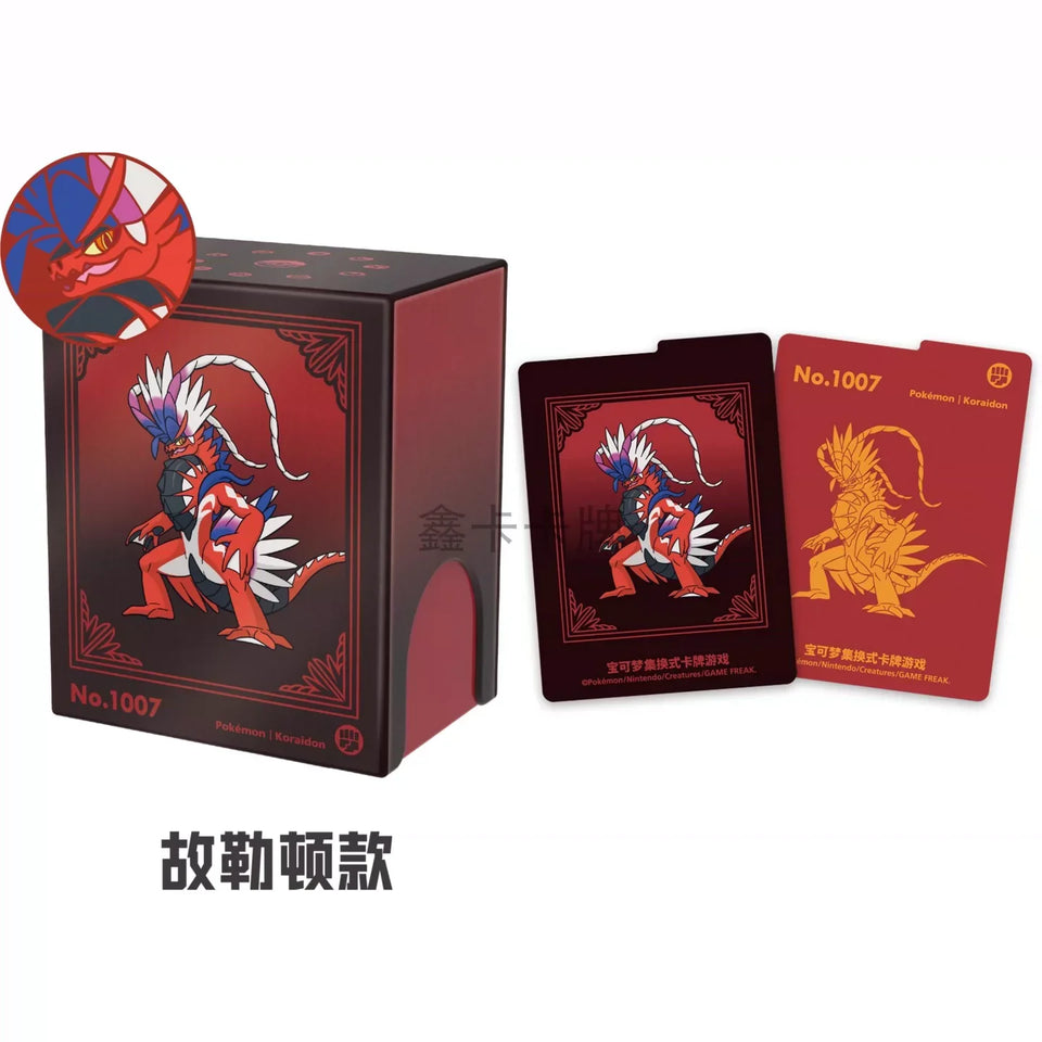 100%Original Pokemon PTCG Scarlet&Violet Metal Card Storage Box Collected 151 Trading Simplified Chinese Collectible Toy Gifts