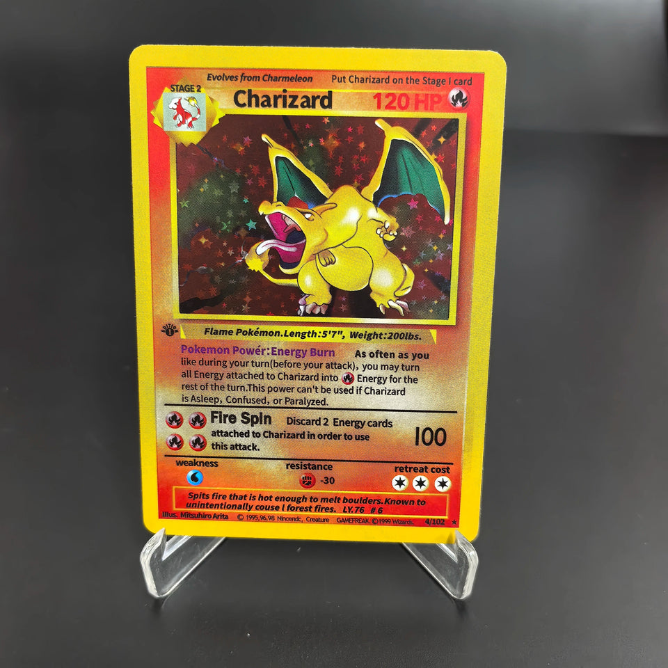 1996 First Generation Pokemon Trading Cards Rare Edition with Charizard  Mewtwo Venusaur Blastoise Classic Game Anime Gift Toys