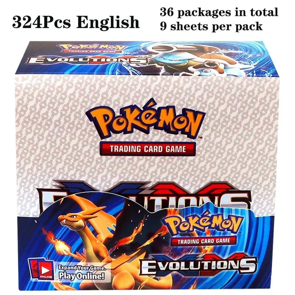 324Pcs Pokemon Cards TCG: Sun & Moon XY Evolutions Booster Box  Collectible Trading Pokemon Cards Game Board Game