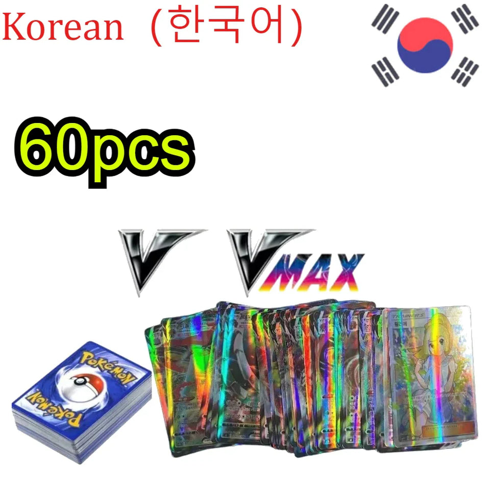 54-200Pcs Pokemons French English German Korean Spanish Cards Pokemons Card Charizard Pikachu GX V VSTAR VMAX Battle Game Cards