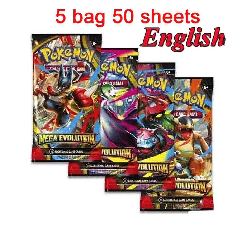 # English Spanish Franch Pokemon Cards Game MEGA EVOLUTION SCARLET&VIOLE 151 Prismatic Booster Battle Transaction Cards