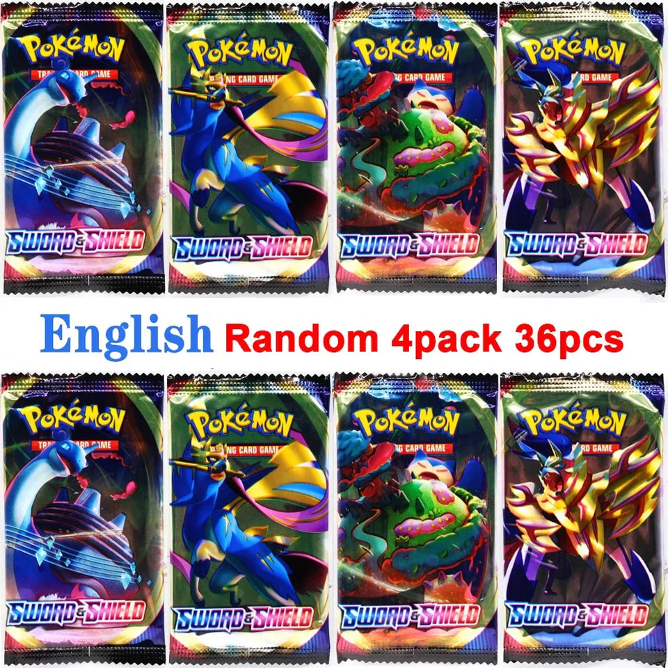 4 Pack Pokemon Cards 151 Team up Sun & Moon Thunder English Trading Card Game Evolutions Booster Collectible Kids Toys Gifts