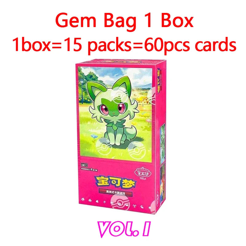 Original Pokemon gempack Cards Vol.3 Vol.2 Vol.1 Trading PTCG Bag Gem Box Deck Ibrahimovic Sprigatito Pikachu Gengar Card Gift