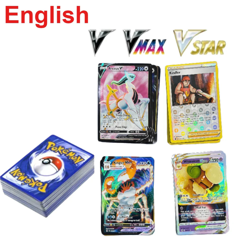 54-200Pcs Pokemons French English German Korean Spanish Cards Pokemons Card Charizard Pikachu GX V VSTAR VMAX Battle Game Cards