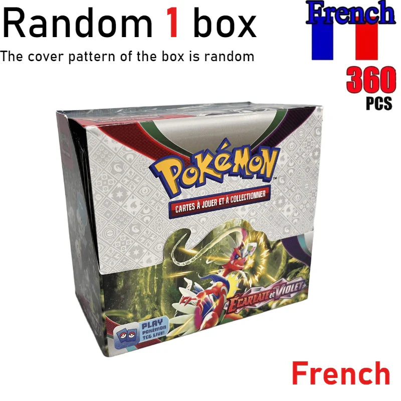 (French Version)360Pcs Pokémon Scarlet & Violet 151 Prismatic Evolutions Booster Packs Battle Trading Game Cards Children Gift