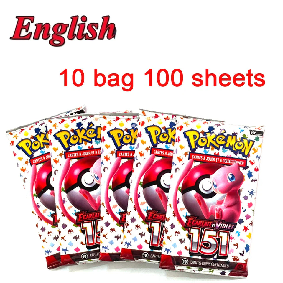 # English Spanish Franch Pokemon Cards Game MEGA EVOLUTION SCARLET&VIOLE 151 Prismatic Booster Battle Transaction Cards