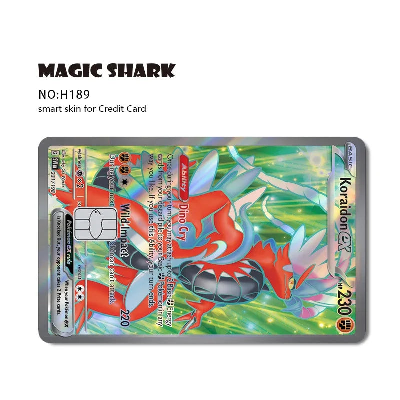 Charizard Gyarados Venusaur Blastoise Mewtwo Squirtle Snorlax Holographic Laser Credit Debit Card Film Skin Sticker