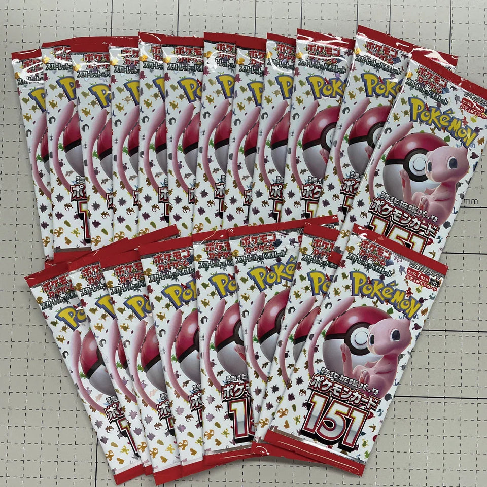 NEW 140pcs/Box Anime Pokemon Japan Version TCG Scarlet Violet 151 Classics Expansion Booster Box Pokemon Trade Card Kid Gifts