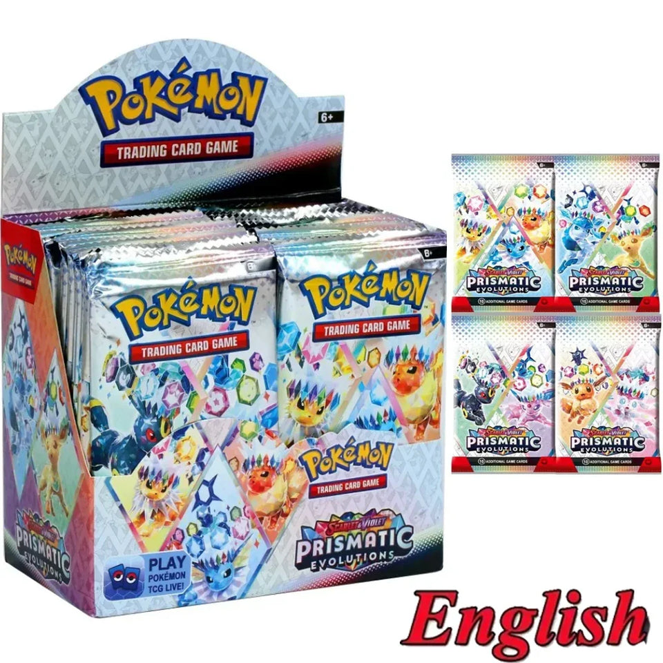 # English Spanish Franch Pokemon Cards Game MEGA EVOLUTION SCARLET&VIOLE 151 Prismatic Booster Battle Transaction Cards