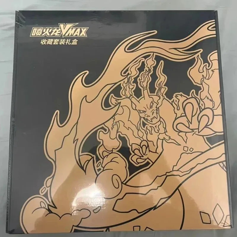 100%Original Pokemon Charizard VMAX Battle Set Collection Set Gift Box PTCG Simplified Chinese Collectible Cards Toy Gifts
