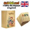 10-110Pcs Pokemon Cards Gold Foil Golden Letters English Spanish French German Game Card Metalicas Charizard Vmax Gx Series Gift