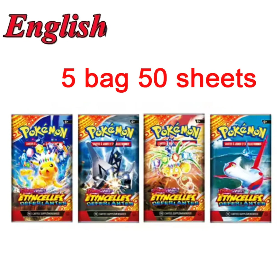 # English Spanish Franch Pokemon Cards Game MEGA EVOLUTION SCARLET&VIOLE 151 Prismatic Booster Battle Transaction Cards