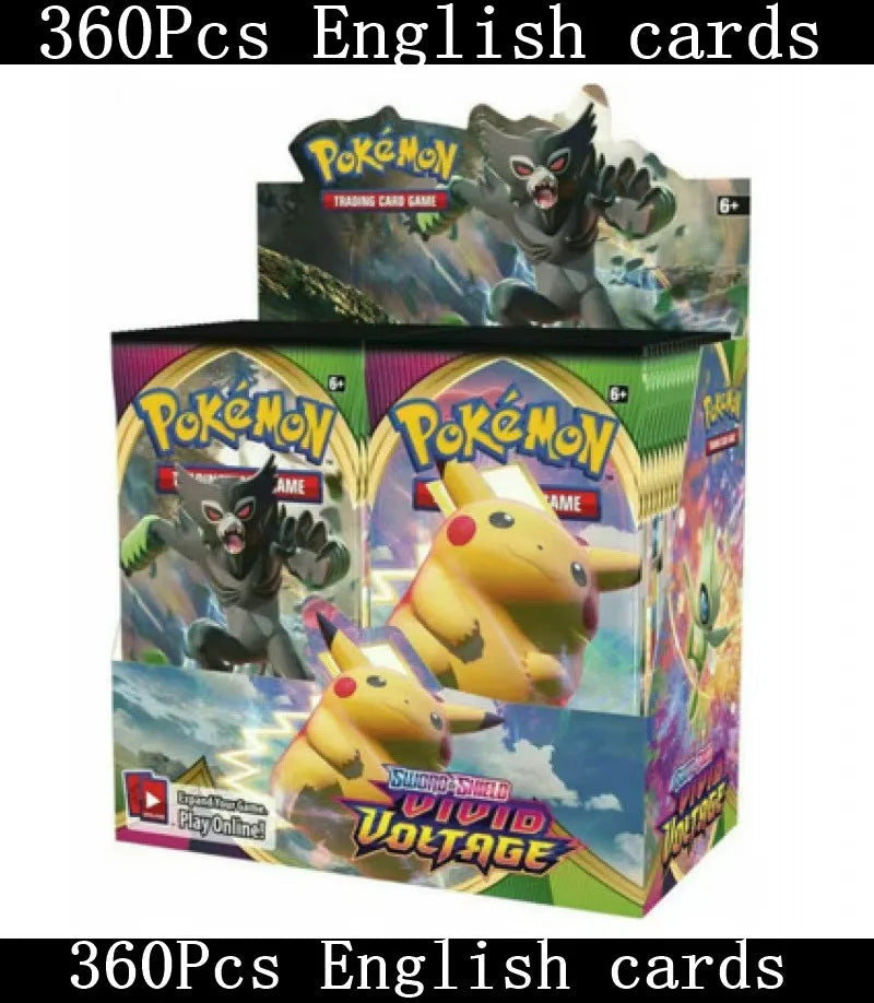 360 Pcs/Set Spanish English French Pokemon Card Brilliant Stars 151 Prismatic Evolutions PALDEAN FATES  Booster Battle Card