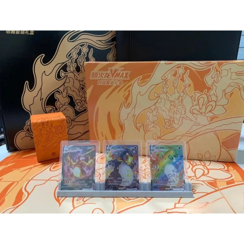 100% Original Pokemon PTCG Simplified Chinese Charizard VMAX Battle Box Collectible Gift Box Trading Cards Toys Gifts In Stock