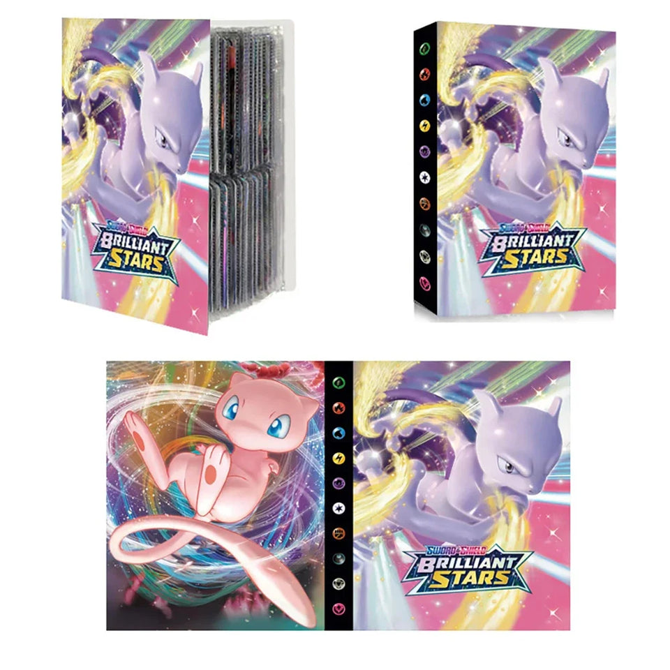 Cartoon Album 240/540Pcs Card Book Protector Charizard Map Letters Holder Binder Cartoon VMAX GX EX Game Cards Collection Folder