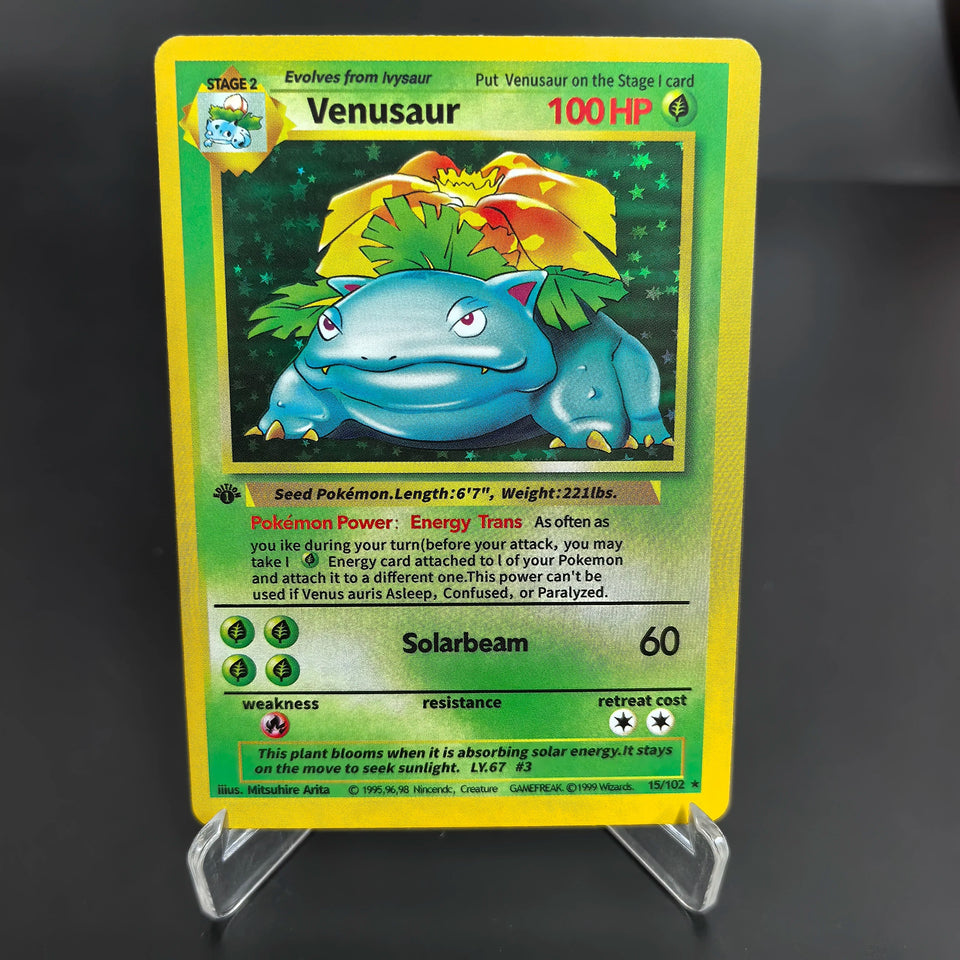 1996 First Generation Pokemon Trading Cards Rare Edition with Charizard  Mewtwo Venusaur Blastoise Classic Game Anime Gift Toys