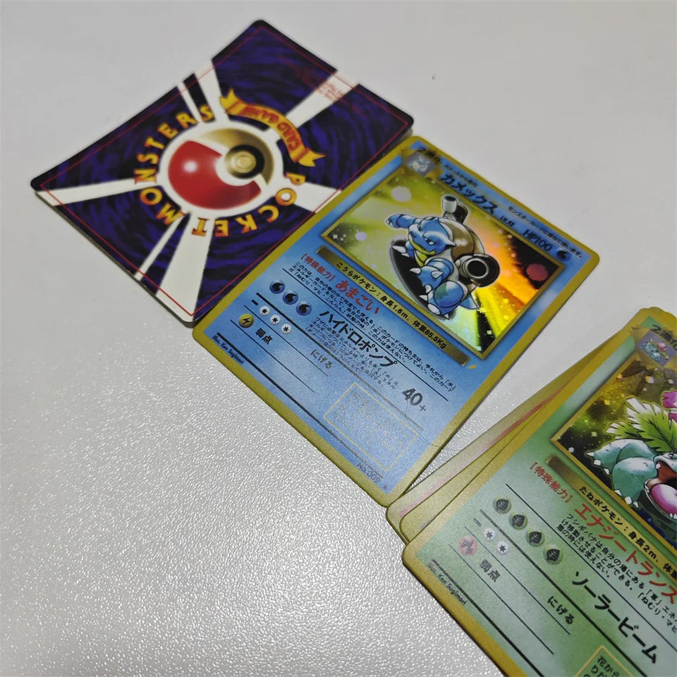 6 Set 1st Pkm Collect Cards Old Version Card Back Charizard DIY PTCG Card Toy Proxy Game Classic Game Anime Card Gift Collect