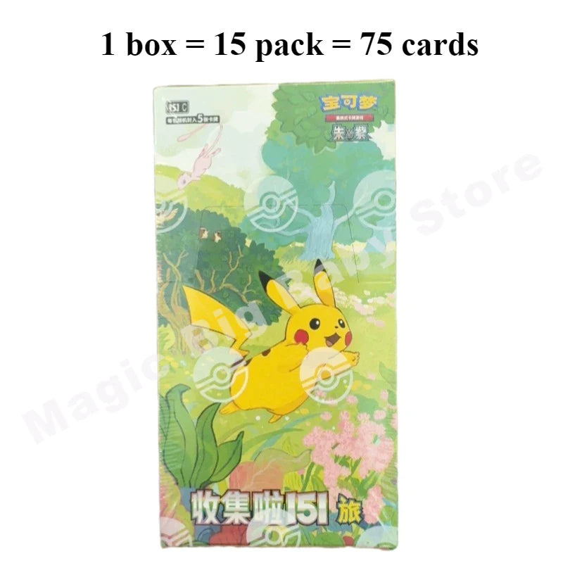 100% Original PKM Card 151series Gem Bag V1 V2 Fearless Tai Crystal Nine Colors Gathering Martial Arts Exercises Convex and Shin