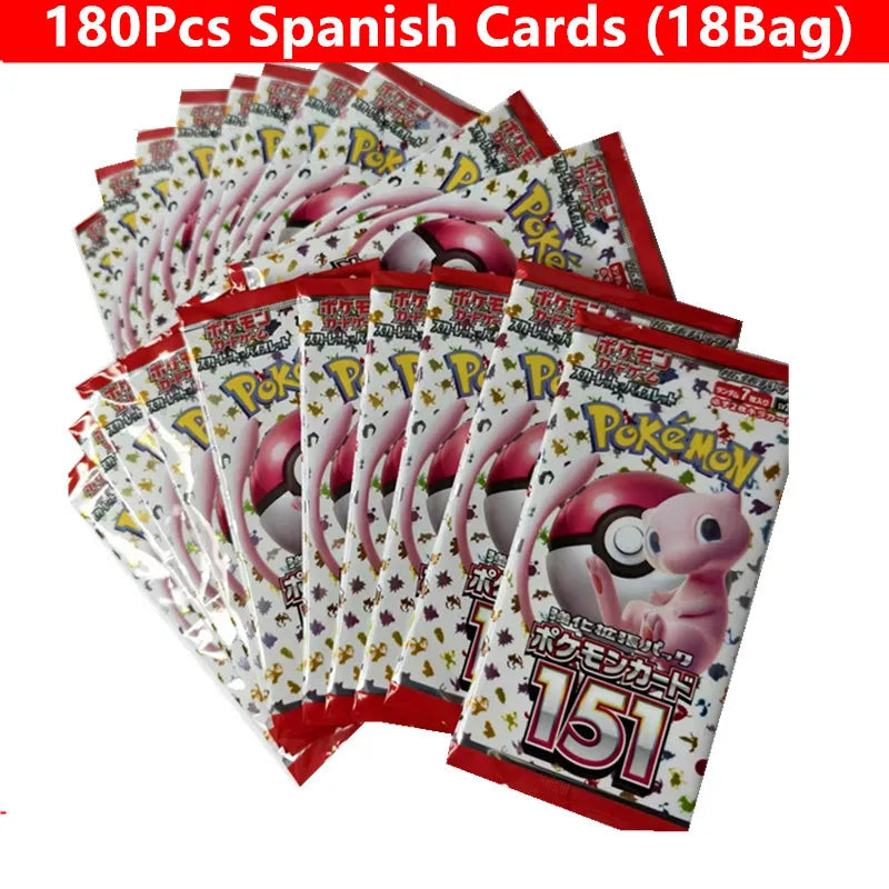 360 Pcs/Set Spanish English French Pokemon Card Brilliant Stars 151 Prismatic Evolutions PALDEAN FATES  Booster Battle Card