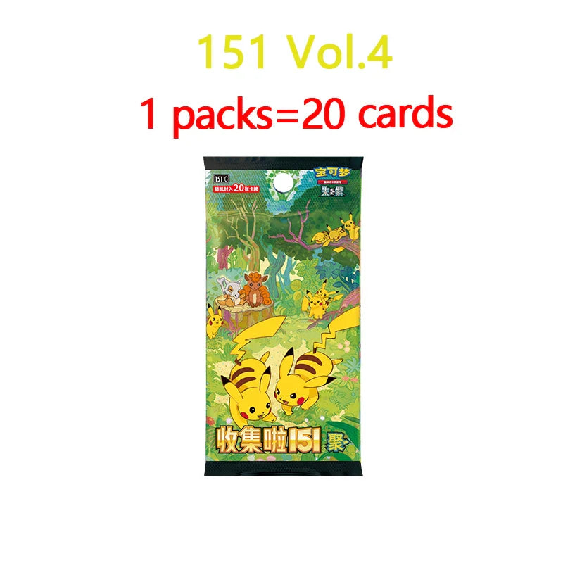 100% Genuine Pokemon PTCG Trading Cards Collected 151 Vol.4 Supplementary Pack 151 Gather Booster Box Set Collection Card Gifts