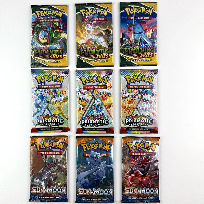 10/20Pcs Pokemon Cards Sun & Moon Evolutions Prismatic Pokemon Booster Collectible Tradeiner Card Game Toy For Children Gifts