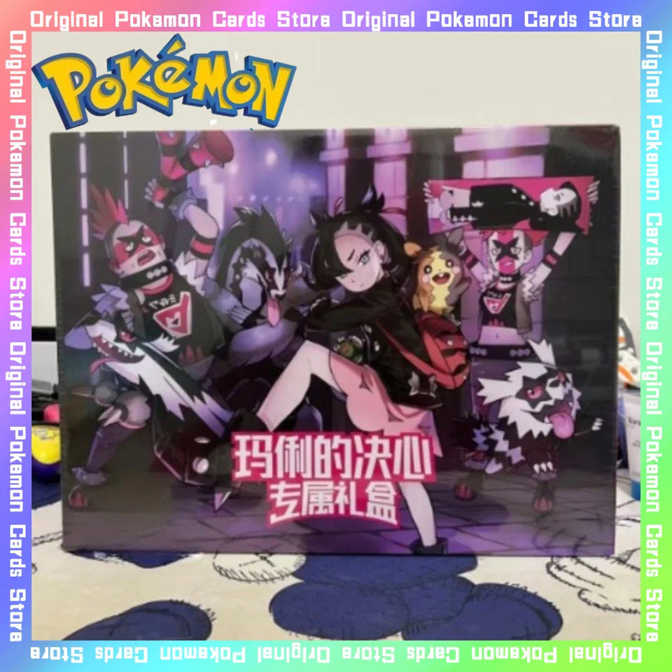 100%Original Pokemon Mary Determination Gift Box Anime Trading Card Game PTCG Simplified Chinese Collectible Cards Toy Gifts