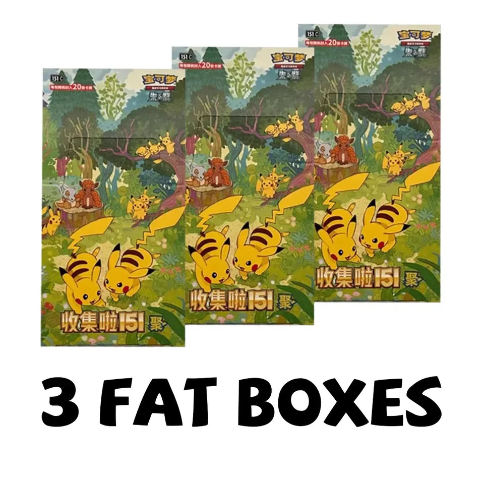 100% Genuine Pokemon PTCG Trading Cards Collected 151 Vol.4 Supplementary Pack 151 Gather Booster Box Set Collection Card Gifts