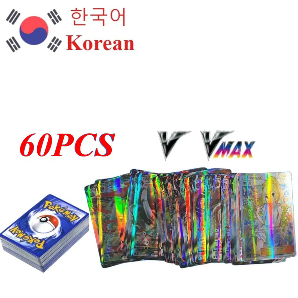 Pokemons French/English/German/Korean/Spanish Cards Pokemons Card GX VMax VMAX  V TT Pikachu Anime Battle Collect Cards Gift
