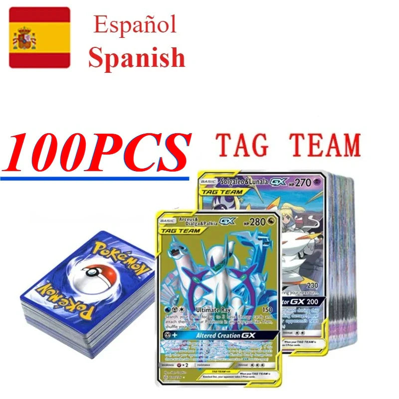 Pokemons French/English/German/Korean/Spanish Cards Pokemons Card GX VMax VMAX  V TT Pikachu Anime Battle Collect Cards Gift
