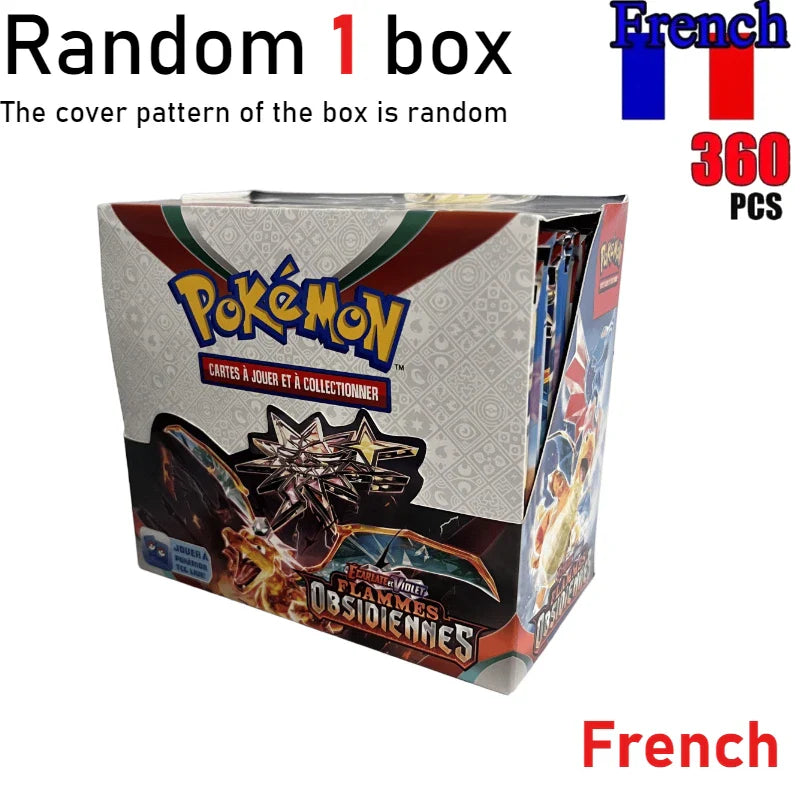 (French Version)360Pcs Pokémon Scarlet & Violet 151 Prismatic Evolutions Booster Packs Battle Trading Game Cards Children Gift