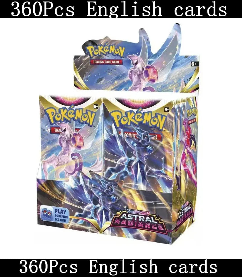 360 Pcs/Set Spanish English French Pokemon Card Brilliant Stars 151 Prismatic Evolutions PALDEAN FATES  Booster Battle Card