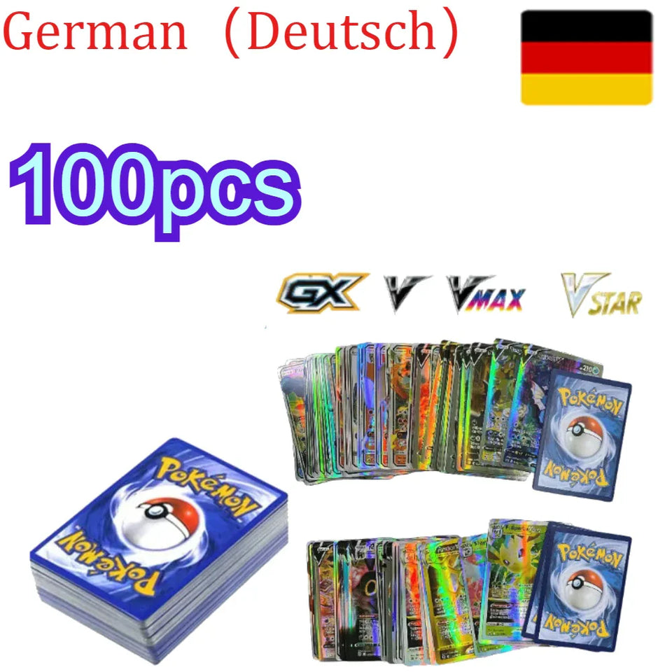 54-200Pcs Pokemons French English German Korean Spanish Cards Pokemons Card Charizard Pikachu GX V VSTAR VMAX Battle Game Cards