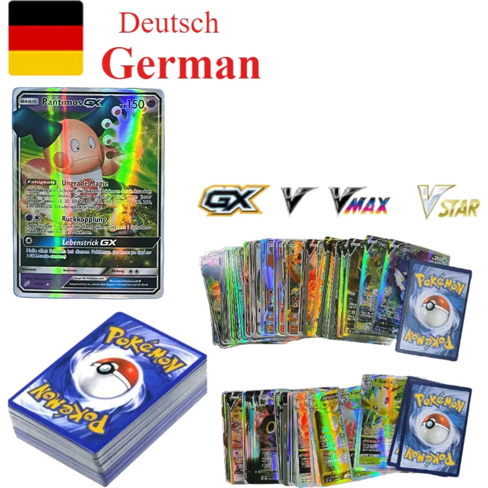 54-200Pcs Pokemons French English German Korean Spanish Cards Pokemons Card Charizard Pikachu GX V VSTAR VMAX Battle Game Cards