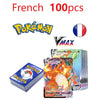 100Pcs New English French Spanish Pokemon Cards V GX VMAX TAG TEAM Game Battle Shining Card Collection Card Toys Gifts