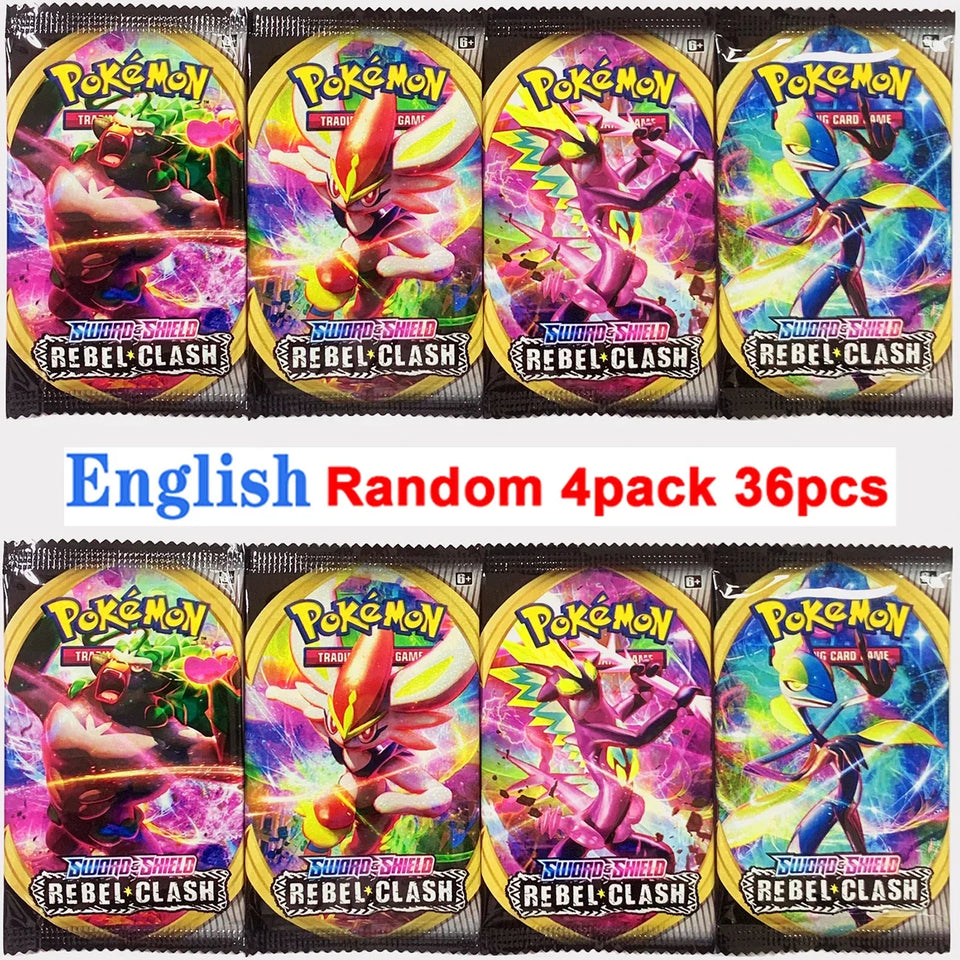 4 Pack Pokemon Cards 151 Team up Sun & Moon Thunder English Trading Card Game Evolutions Booster Collectible Kids Toys Gifts