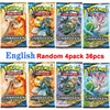 4 Pack Pokemon Cards 151 Team up Sun & Moon Thunder English Trading Card Game Evolutions Booster Collectible Kids Toys Gifts