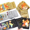 10-110Pcs Pokemon Cards Gold Foil Golden Letters English Spanish French German Game Card Metalicas Charizard Vmax Gx Series Gift