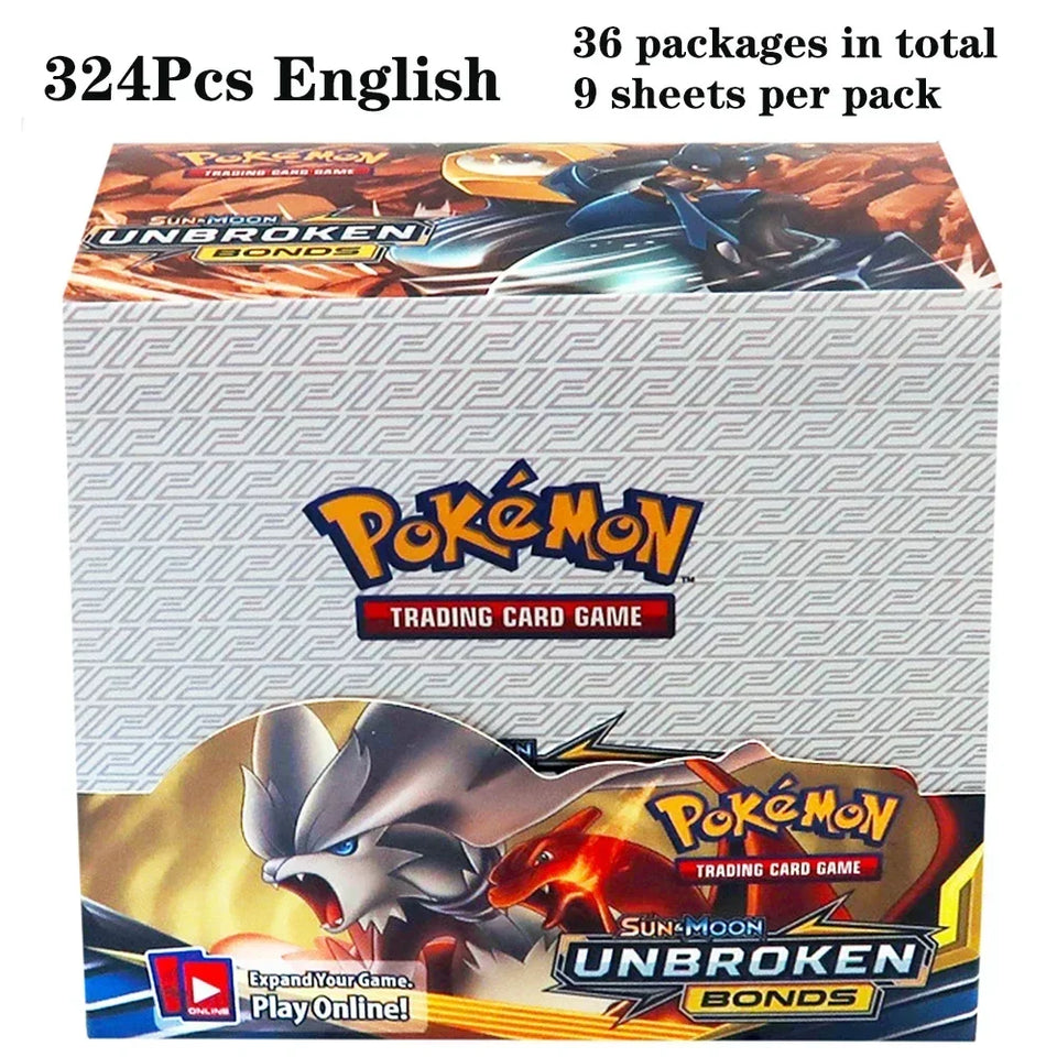 324Pcs Pokemon Cards TCG: Sun & Moon XY Evolutions Booster Box  Collectible Trading Pokemon Cards Game Board Game