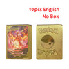 Pokemon Cards Vmax GX Gold Foil Flash Card English Spanish Colorful Pikachu Charizard French German Game Battle Collection Cards