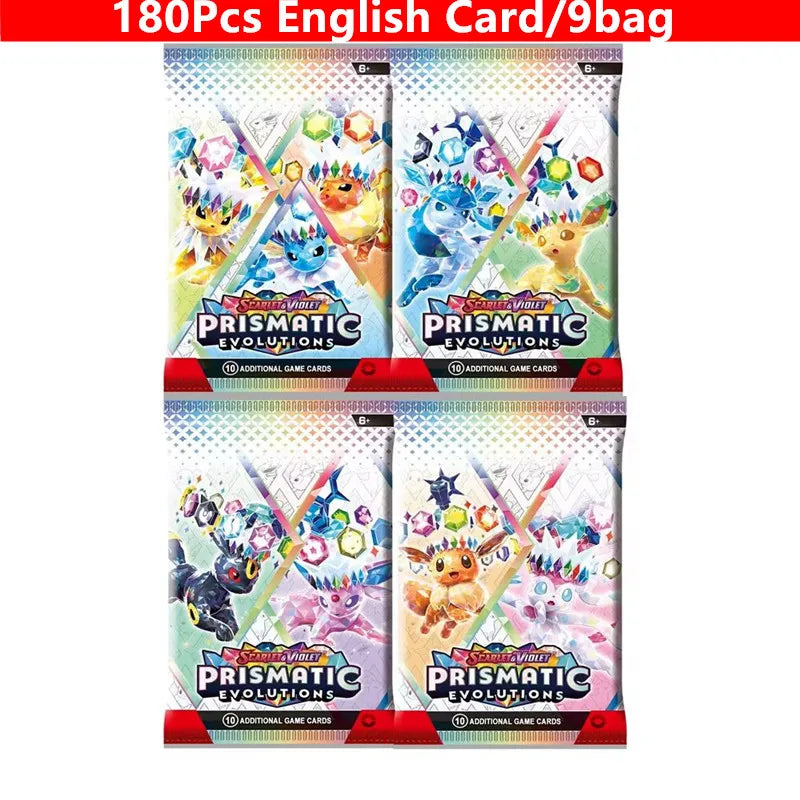 360 Pcs/Set Spanish English French Pokemon Card Brilliant Stars 151 Prismatic Evolutions PALDEAN FATES  Booster Battle Card