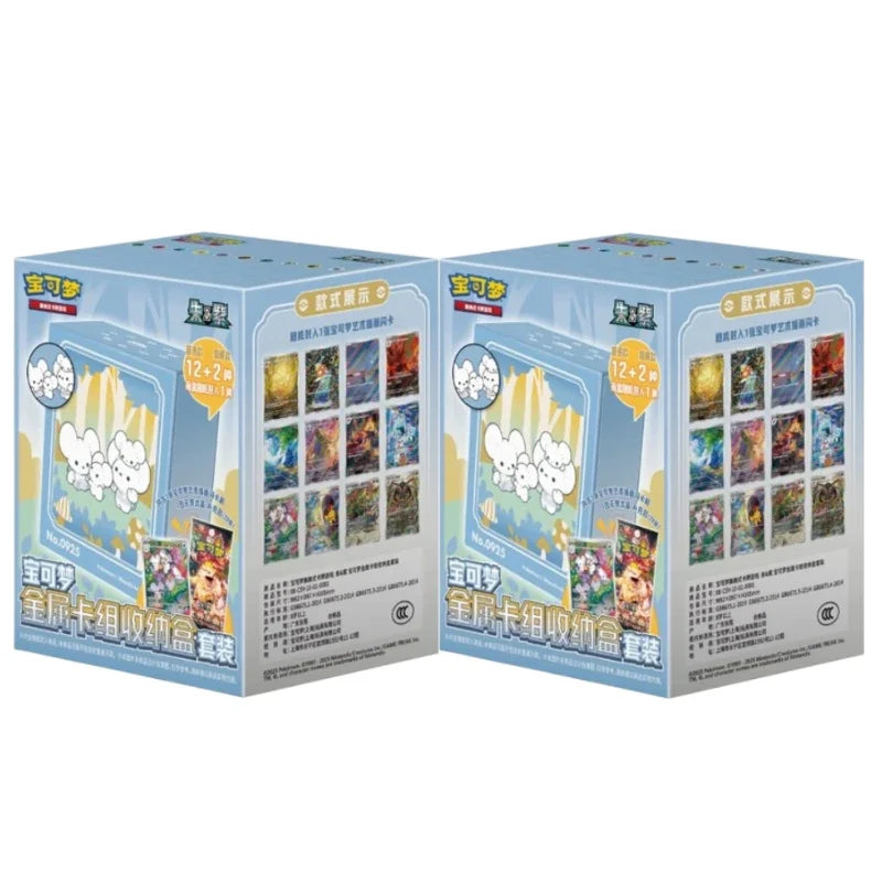 100%Original Pokemon PTCG Scarlet&Violet Metal Card Storage Box Collected 151 Trading Simplified Chinese Collectible Toy Gifts