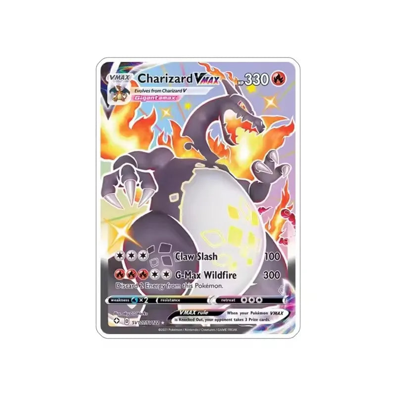 100Pcs New English French Spanish Pokemon Cards V GX VMAX TAG TEAM Game Battle Shining Card Collection Card Toys Gifts