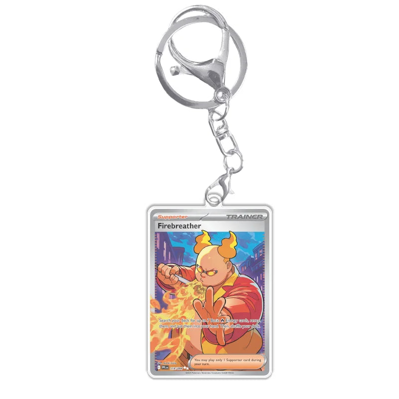 Keychain Card For Pokemon Mega Charizard Meowth Dawn M2 Phantasmal Flames Anime Game Self Made Acrylic Gift Pendant Decoration