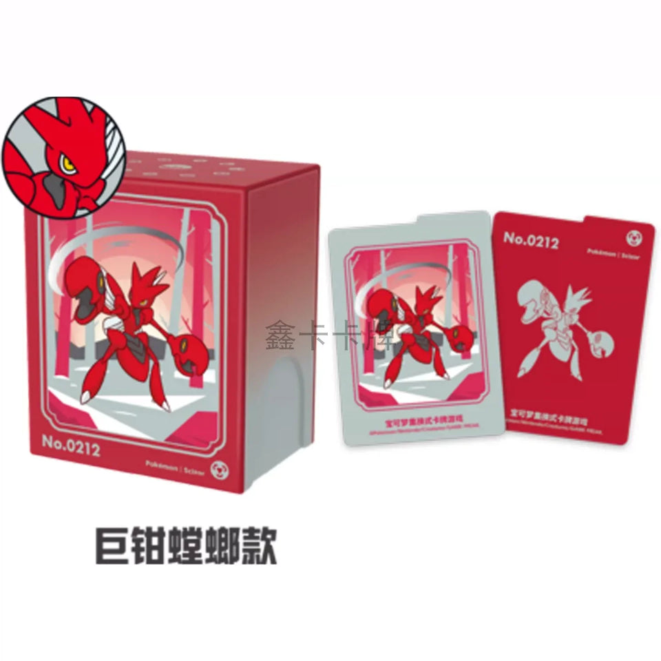 100%Original Pokemon PTCG Scarlet&Violet Metal Card Storage Box Collected 151 Trading Simplified Chinese Collectible Toy Gifts