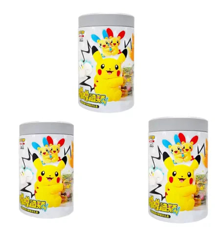 100% Original Trading Card Game PTCG Simplified Chinese Flash Rubbing Cheek Plush Toy Card Display Gift Box genuine Trendy toys