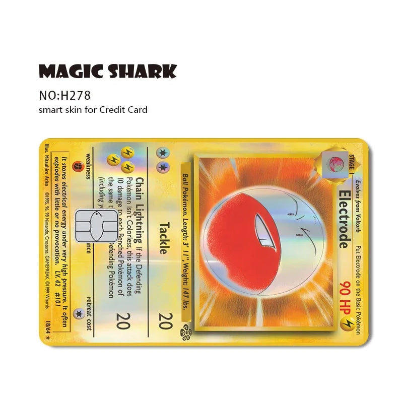 Charizard Gyarados Venusaur Blastoise Mewtwo Squirtle Snorlax Holographic Laser Credit Debit Card Film Skin Sticker