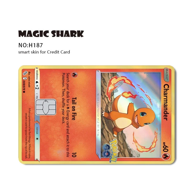 Charizard Gyarados Venusaur Blastoise Mewtwo Squirtle Snorlax Holographic Laser Credit Debit Card Film Skin Sticker