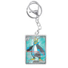 Keychain Card For Pokemon Mega Charizard Meowth Dawn M2 Phantasmal Flames Anime Game Self Made Acrylic Gift Pendant Decoration